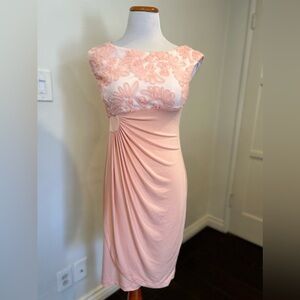 Connected Apparel NWT Size 6P Peach Colored MIDI Dress